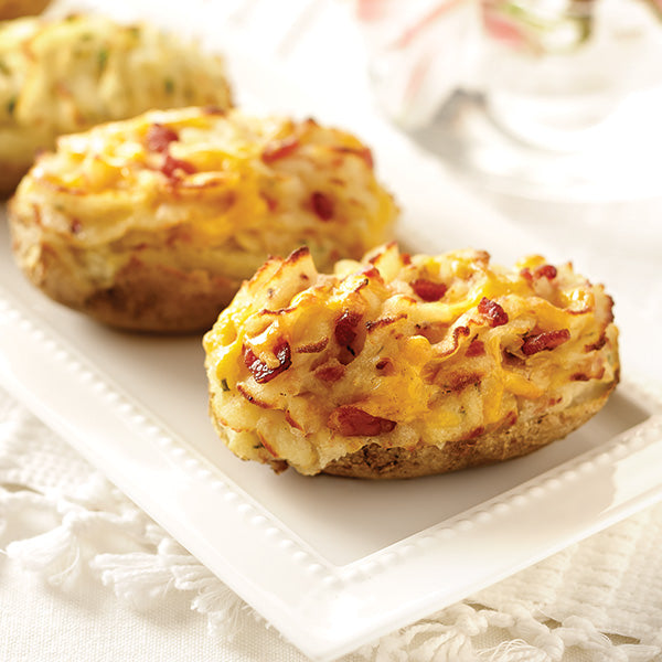 Bacon & Cheddar Twice Baked Potatoes