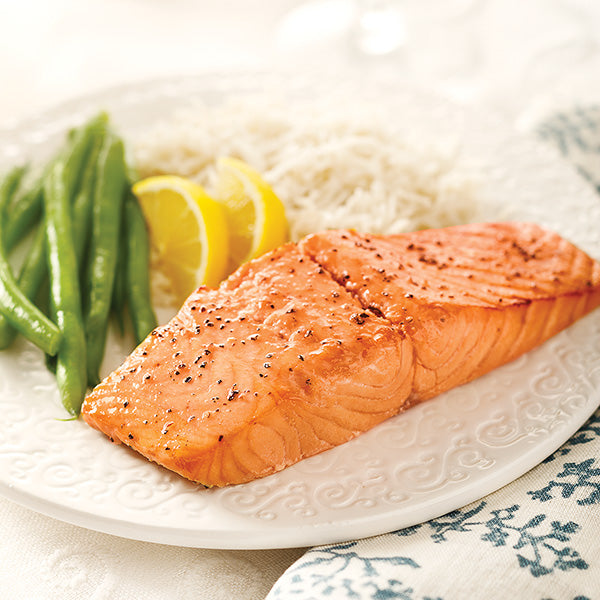 featuring Honey Bourbon Salmon Filet
