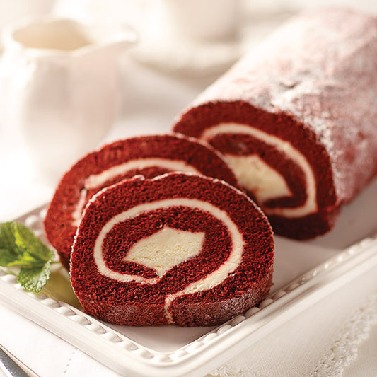 Red Velvet Swirl Cake Roll