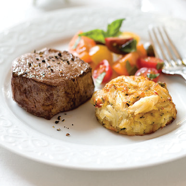 Perfect Crab Cake and Filet Mignon