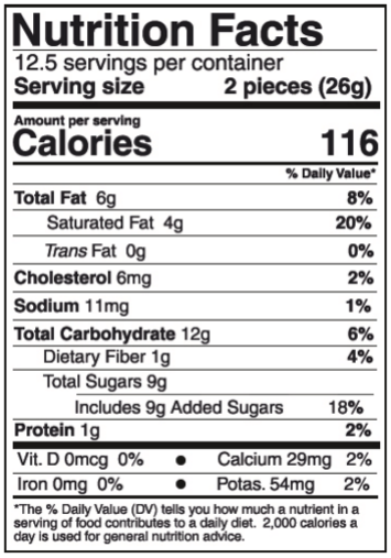 Old Nutrition Label