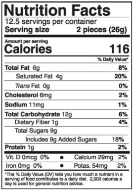 Old Nutrition Label