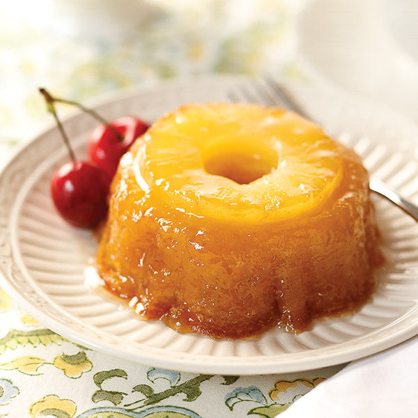 and Pineapple Upside Down Cakes (bottom left to right)