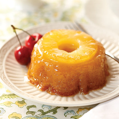 and Pineapple Upside Down Cakes (bottom left to right)