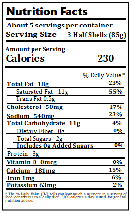 Old Nutrition Label